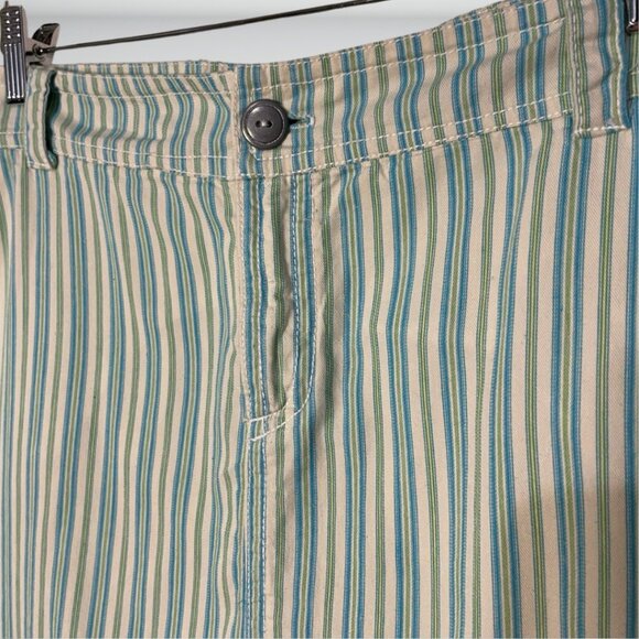 Johnny Was Striped Adjustable Drawstring Balloon Skirt Size 14 | Cotton Blend - Picture 9 of 16